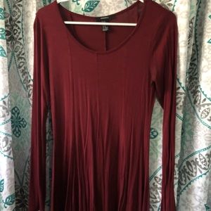 Long sleeve maroon forever 21 dress!